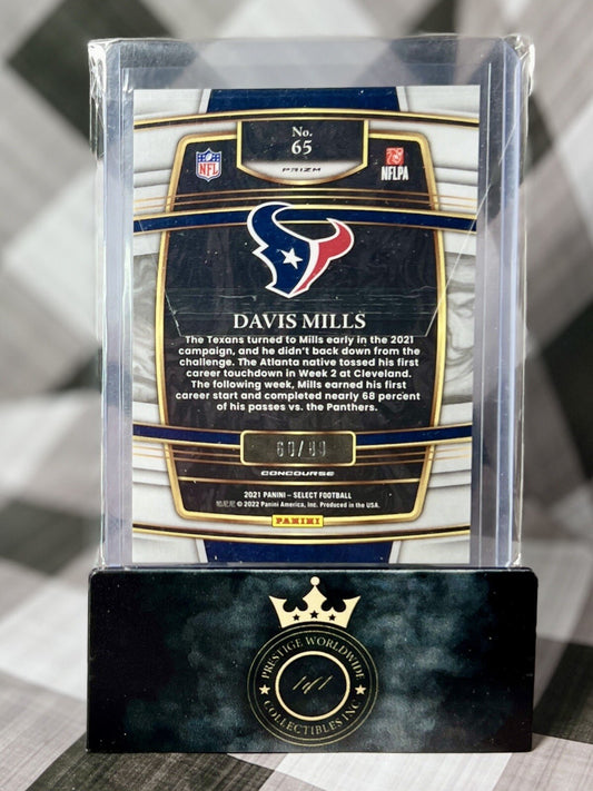 Davis Mills 2021 Select Rookie Dragon Scale Concourse Level /89 #65 Texans RC