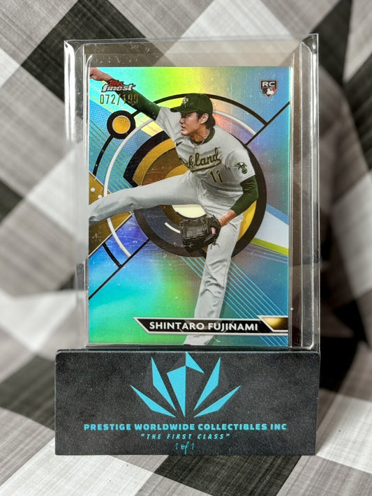Shintaro Fujinami 2023 Topps Finest Aqua Refractor Rookie /199 #51 Oakland As RC