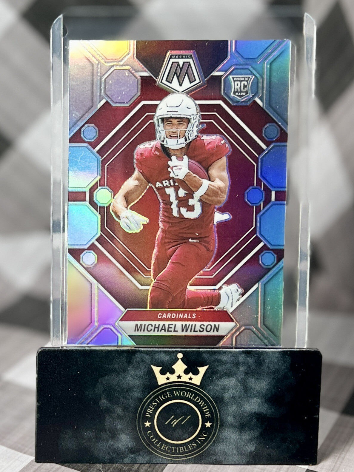 Michael Wilson 2023 Panini Mosaic Rookie Silver Prizm #350 Arizona Cardinals RC