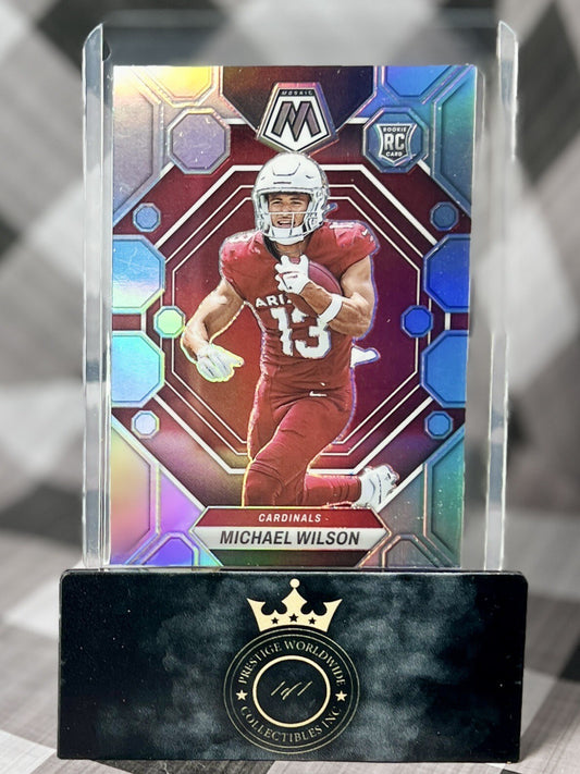 Michael Wilson 2023 Panini Mosaic Rookie Silver Prizm #350 Arizona Cardinals RC