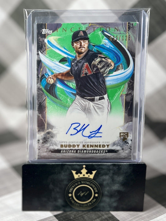 Buddy Kennedy 2023 Topps Inception RC Green Emerging Stars Auto /125 #BRES-BK AZ