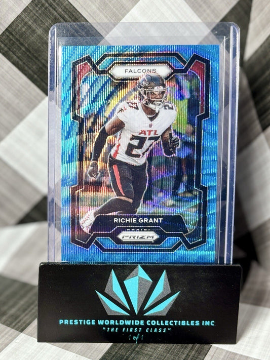 Richie Grant 2023 Panini Prizm Blue Wave Prizm 163/199 #13 Atlanta Falcons