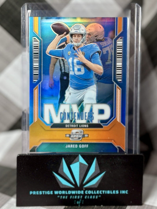 Jared Goff 2023 Contenders Optic MVP Orange Prizm /50 #MVP-3 Detroit Lions