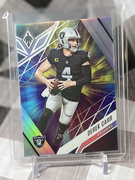 Derek Carr 2022 Panini Phoenix NFL Color Burst Holo SP #46 - Las Vegas Raiders
