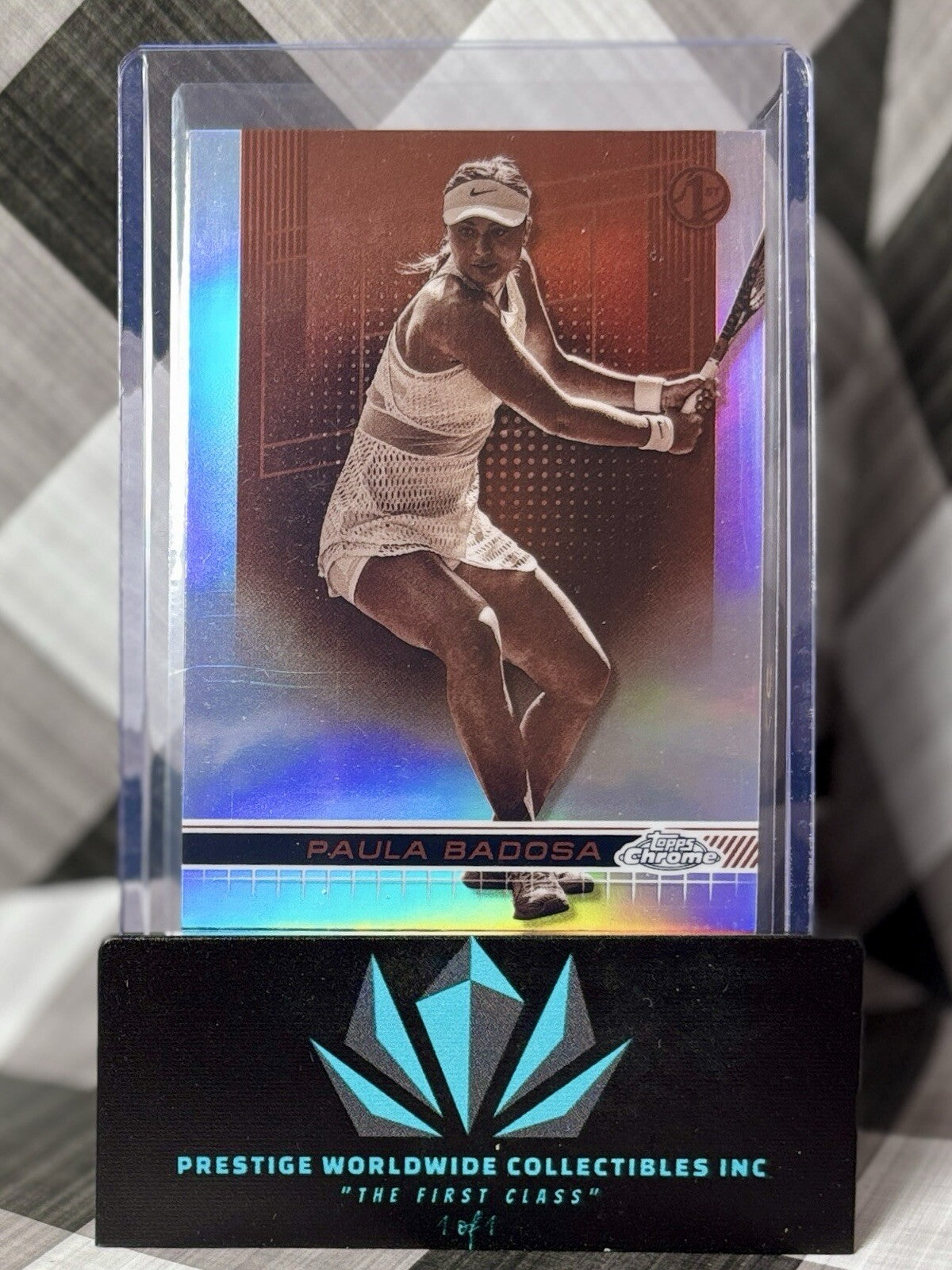 Paula Badosa 2024 Topps Chrome Tennis 1st Sepia Refractor #64 USA Tennis