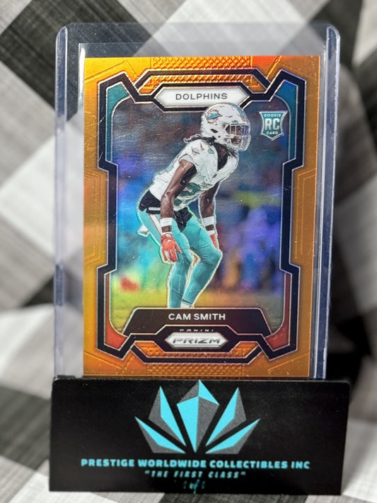 Cam Smith 2023 Panini Prizm Orange Prizm Rookie /249 #364 Miami Dolphins RC