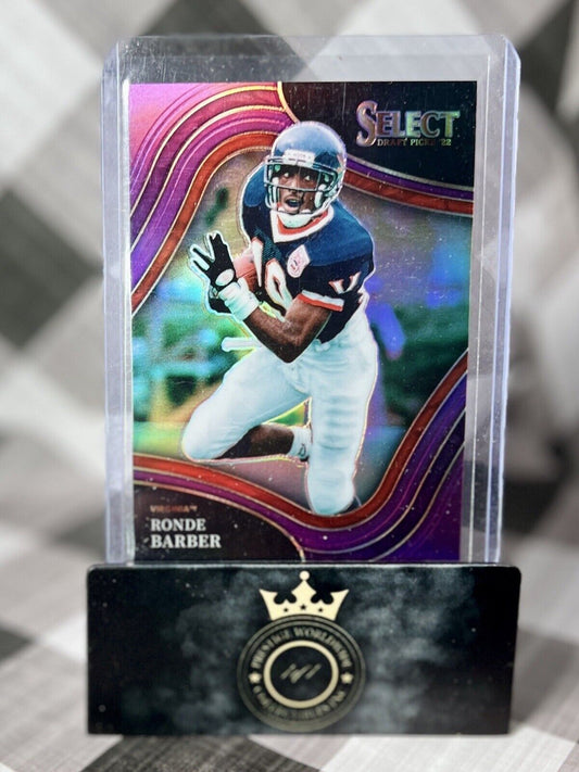 Ronde Barber 2022 Select Draft Picks Field Level Purple /75 #191 UVA & TB Bucs