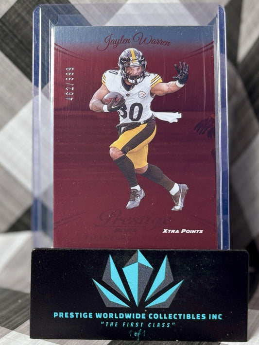 Jaylen Warren 2024 Panini Prestige Xtra Points Red /999 #250 Pittsburgh Steelers