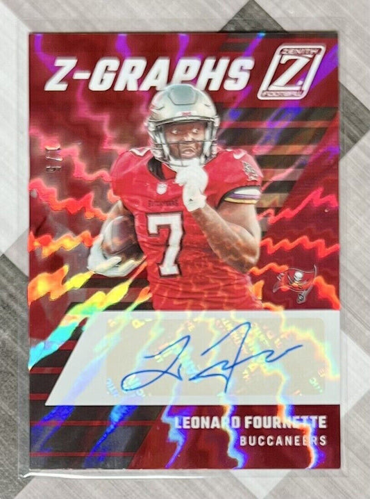 Leonard Fournette 2022 Zenith Z-Graphs Lightning Auto 1/5 #ZG-LF Bucs 1st Print
