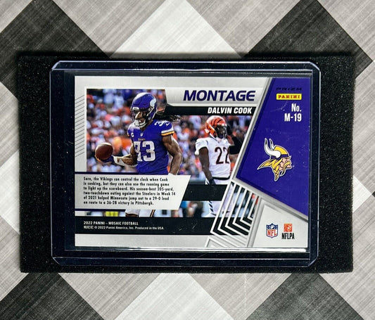 DALVIN COOK 2022 Mosaic Football Montage Silver Prizm Mosaic #M-19 - VIKINGS