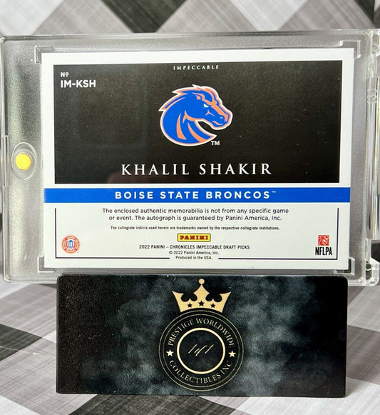 Khalil Shakir 2022 Impeccable Bowl Logo Rookie Patch Auto /5 #IM-KSH BILLS RPA