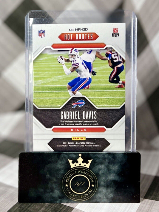 Gabriel Davis 2021 Playbook Hot Routes Patch Relic #176/299 #HR-GD Buffalo Bills