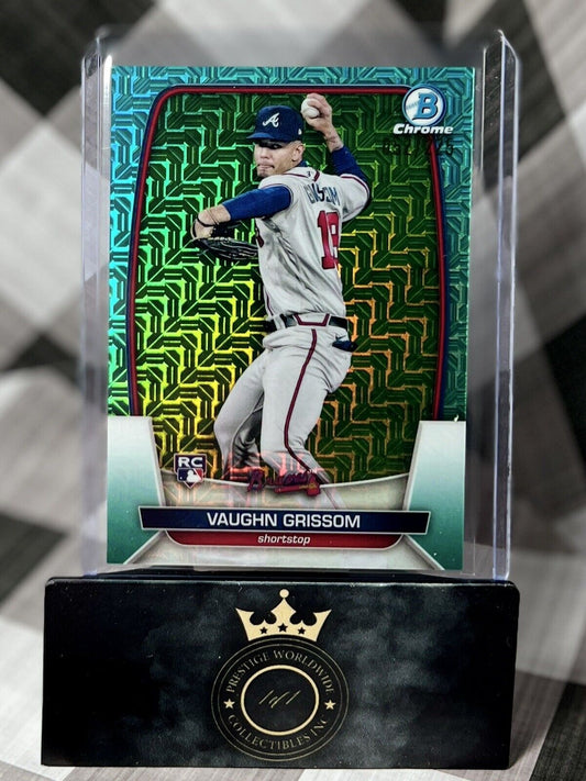 Vaughn Grissom 2023 Bowman Chrome Mega Box Mojo Aqua /225 #42 Atlanta Braves RC