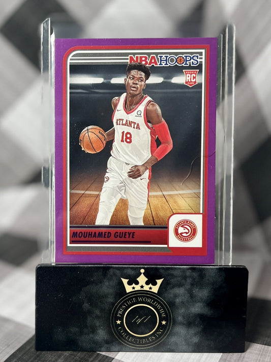 Mouhamed Gueye 2023-24 NBA Hoops Purple Parallel Rookie #233 Atlanta Hawks RC SP