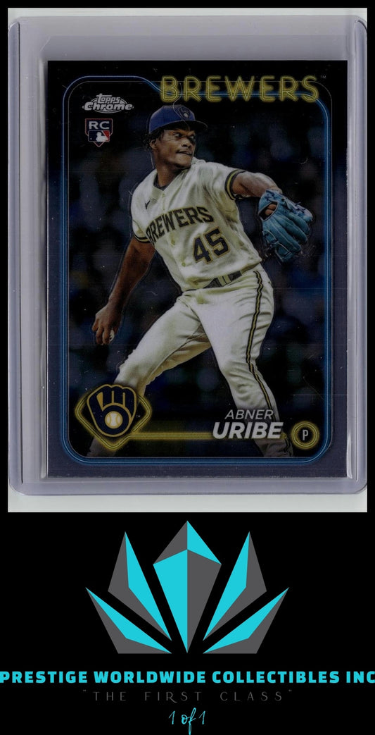 Abner Uribe 2024 Topps Chrome Rookie #276 Milwaukee Brewers Rookie