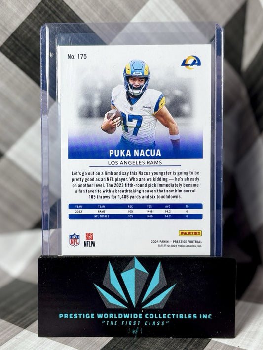 Puka Nacua 2024 Panini Prestige Blue Xtra Points /599 #175 Los Angeles Rams