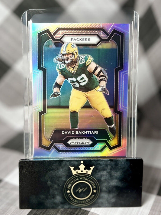 David Bakhtiari 2023 Panini Prizm Silver Prizm Rookie #108 Green Bay Packers RC