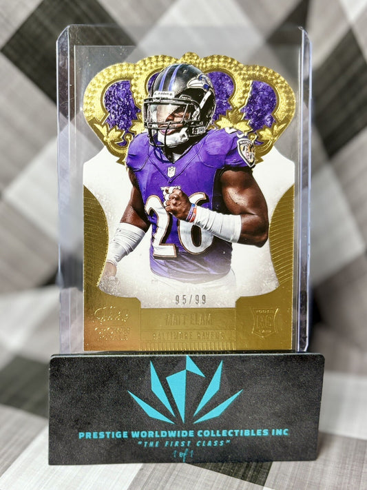 Matt Elam 2013 Crown Royale Gold Die Cut /99 #168 Baltimore Ravens SP