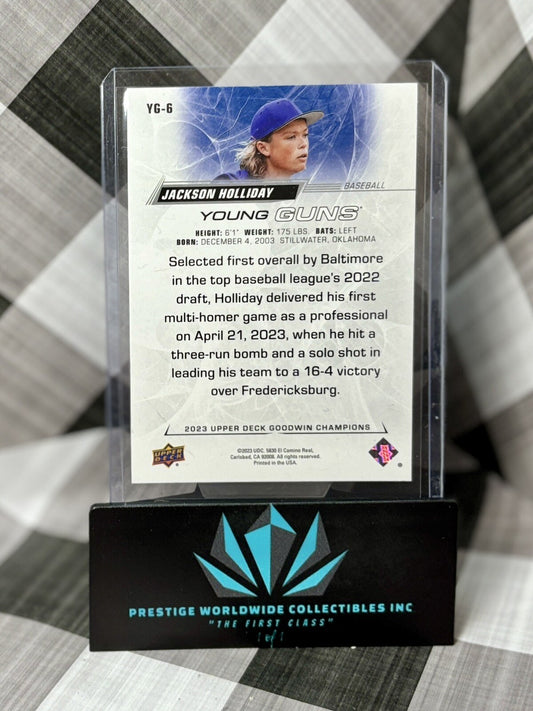 Jackson Holliday 2023-24 Upper Deck Goodwin Champions Young Guns #YG6 Orioles RC