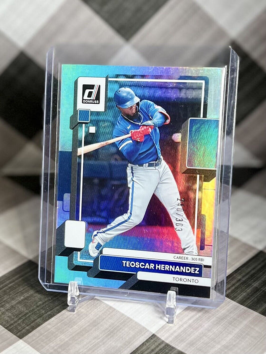 TEOSCAR HERNANDEZ 2022 PANINI DONRUSS SILVER CAREER STAT LINE 240/303 #115 - TOR