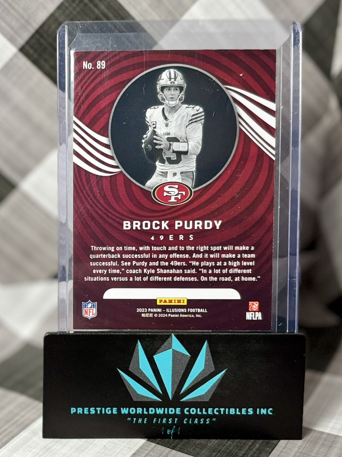 Brock Purdy 2023 Panini Illusions Orange Parallel #89 San Francisco 49ers