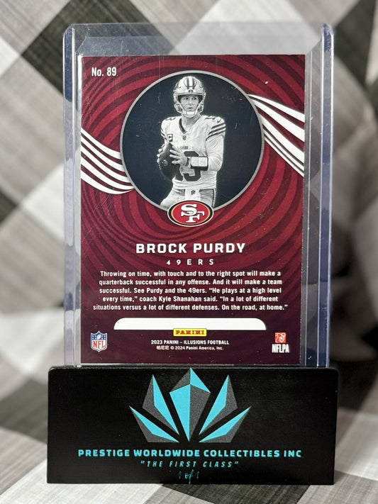 Brock Purdy 2023 Panini Illusions Orange Parallel #89 San Francisco 49ers