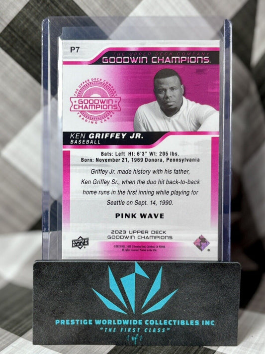 Ken Griffey Jr. 2023 Upper Deck Goodwin Champions Pink Wave #P7 SEA Mariners SP