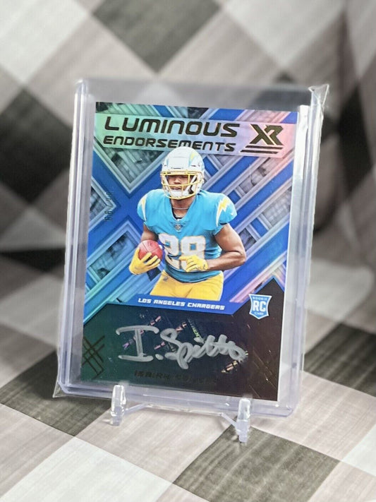 Isaiah Spiller 2022 XR Luminous Endorsements Rookie Auto /99 #LUM-IS Chargers RC