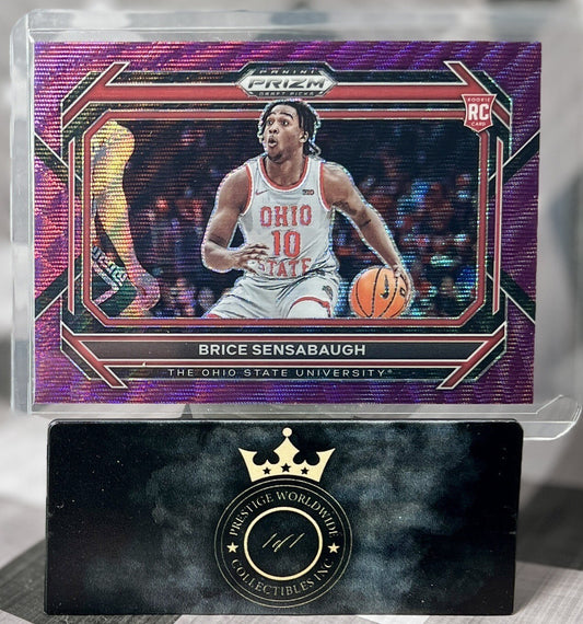 Brice Sensabaugh 2023-24 Prizm Draft Picks Variation Purple Wave Rookie #20 Jazz
