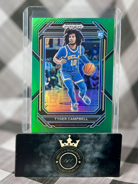 Tyger Campbell 2023 Prizm Draft Picks Green Prizm Rookie #29 UCLA Bruins RC