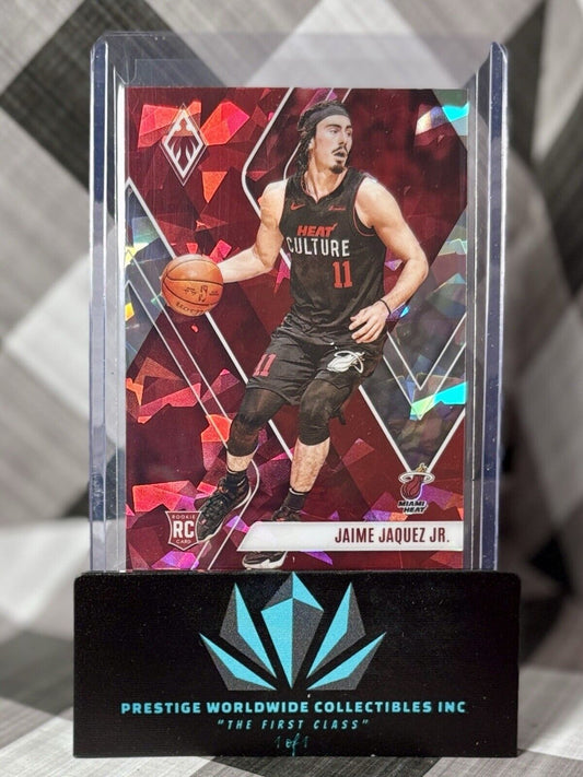 Jaime Jaquez Jr. 2023-24 Panini Phoenix Rookie Red Cracked Ice #280 Miami Heat