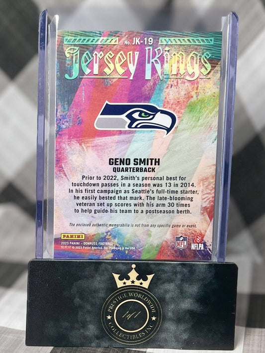 Geno Smith 2023 Donruss Jersey Kings Patch /399 #JK-19 Seattle Seahawks