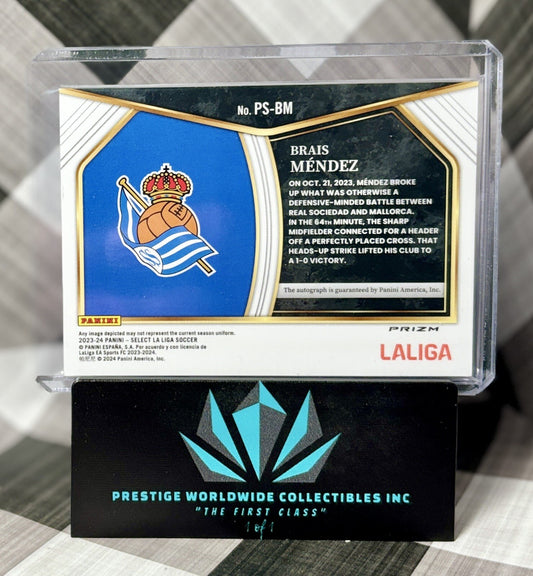 Brais Mendez 2023-24 Select La Liga Pitchside Signatures Auto Blue Pulsar #PS-BM