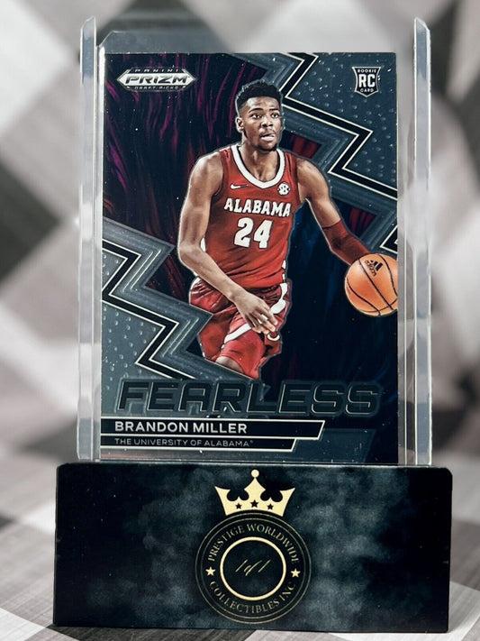 Brandon Miller 2023 Prizm Draft Picks Fearless Rookie #9 Alabama CHA Hornets RC