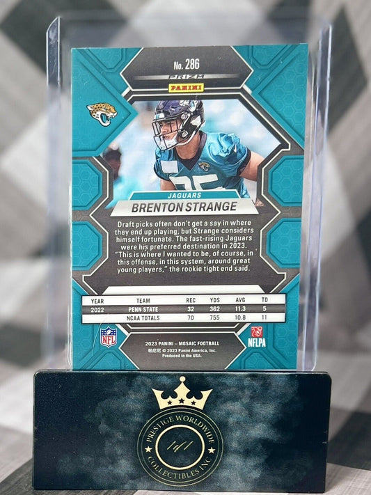 Brenton Strange 2023 Panini Mosaic Pink Camo Prizm Rookie #286 Jaguars RC