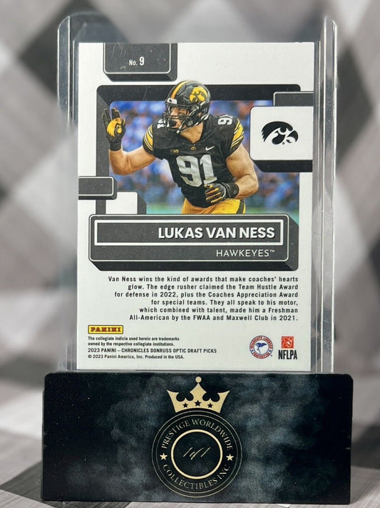 Lukas Van Ness 2023 Chronicles Optic Rated Rookie #9 Iowa Hawkeyes & GB Packers