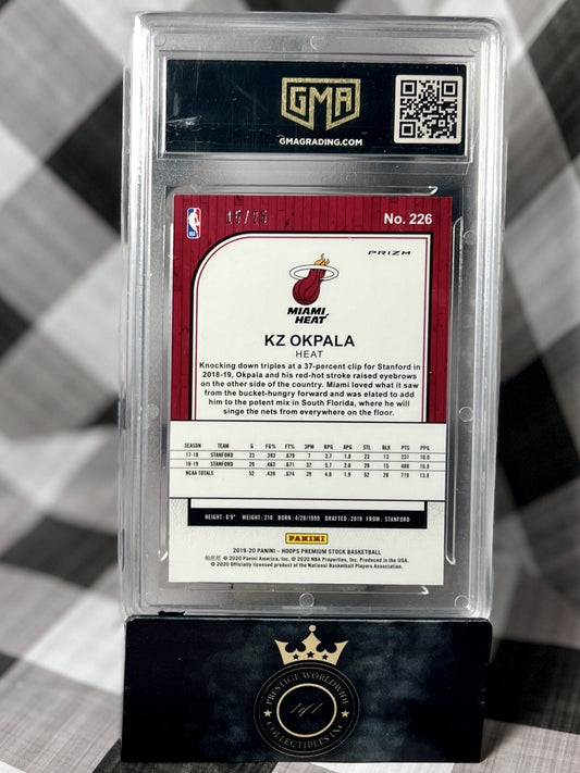 KZ Okpala 2019-20 NBA Hoops Premium Rookie Purple Ice /25 GMA 10 #226 Miami Heat