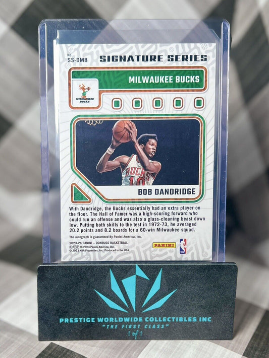 Bob Dandridge 2023-24 Panini Donruss Holo Signature Series Auto #SS-DMB Bucks
