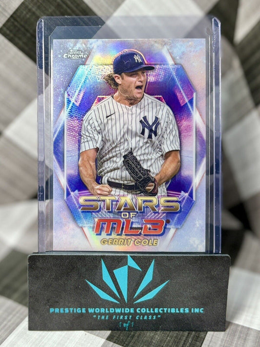 Gerrit Cole 2023 Topps Series 1 Stars of MLB Chrome #SMLBC-30 New York Yankees