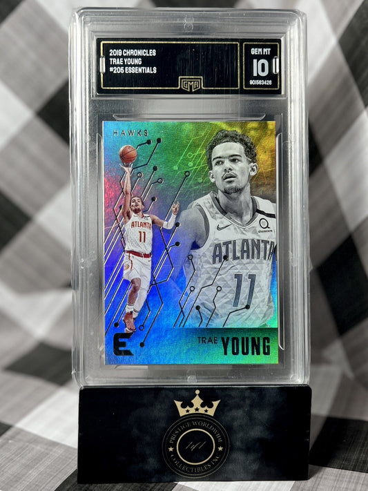 Trae Young 2019-20 Panini Chronicles Essentials  GMA 10 #205 ATL Hawks GEM MT