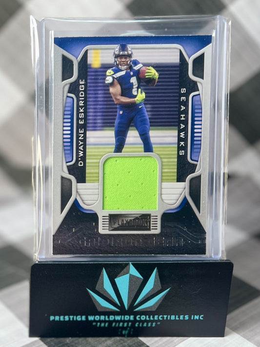 D'Wayne Eskridge 2021 Playbook Gridiron Gear Rookie Patch #GG-DES Seahawks RC