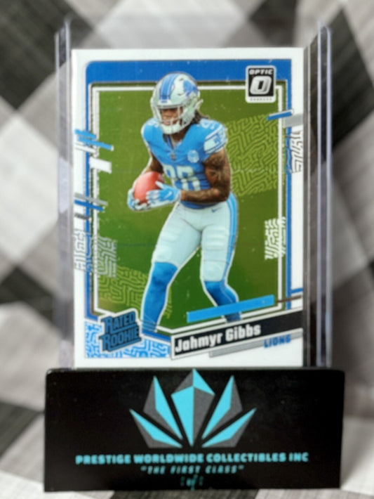 Jahmyr Gibbs 2023 Panini Donuruss Optic Rated Rookie #236 Detroit Lions RC