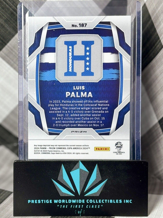 Luis Palma 2023-24 Prizm Copa America Silver Pulsar Prizm Rookie #187 Honduras