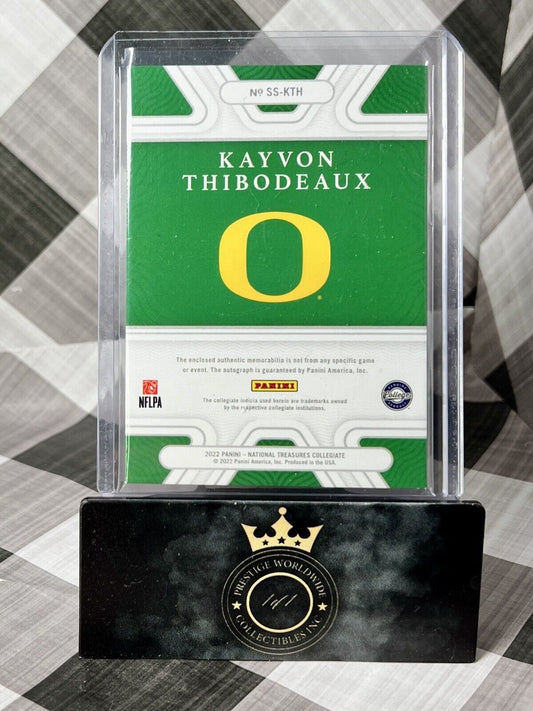 Kayvon Thibodeaux 2022 Nat. Treasures Rookie Patch Auto /99 #SS-KTH Giants RPA