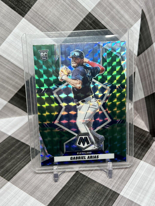 Gabriel Arias 2022 Panini Mosaic Green Mosaic Prizm Rookie #279 - Cleveland RC