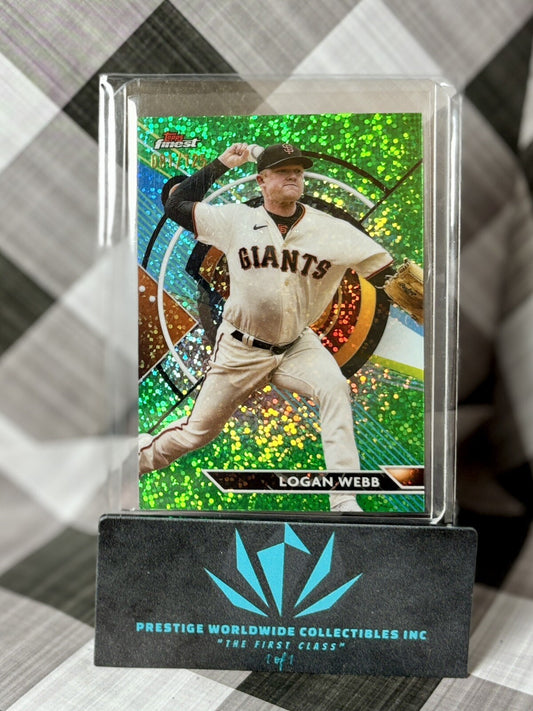Logan Webb 2023 Topps Finest Green Speckle Refractor /125 #87 San Fran Giants