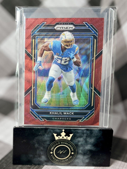 Khalil Mack 2022 Panini Prizm Red Wave SP /149 #154 Los Angeles Chargers