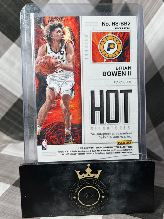 Brian Bowen II 2019-20 Hoops Premium Stock Hot Rookies Auto #HS-BB2