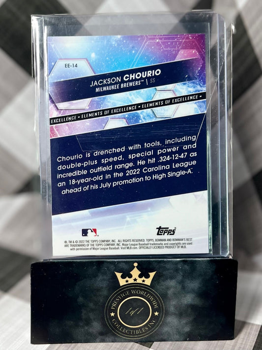 Jackson Chourio 2022 Bowmans Best Earth Elements Refractor #EE-14