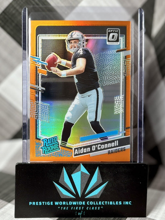 Aidan O'Connell 2023 Donruss Optic Rated Rookie Orange /249 #258 LV Raiders RC